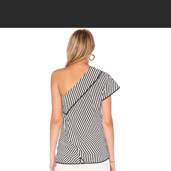 DVF One-Shoulder Striped Blouse - Picture 3 of 5